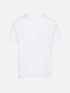 Weißes Baumwolljersey-T-Shirt „Dover“ für Jungen mit St. Barth-Stickerei