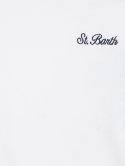 Weißes Baumwolljersey-T-Shirt „Dover“ für Jungen mit St. Barth-Stickerei