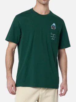 Weißes Coyyon-T-Shirt Connor für Herren mit „Do you want a cola“-Stickerei
