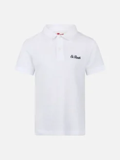 Weißes Frottee-Poloshirt für Jungen Jeremy Jr