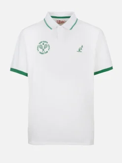 Weißes Herren-Poloshirt aus Baumwollpiquet Beverly Hills | AUSTRALIAN BRAND SPECIAL EDITION