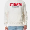 Weißes Herren-Sweatshirt Tribeca mit St. Barth Après-Ski-Stickerei