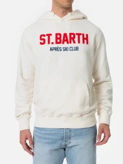 Weißes Herren-Sweatshirt Tribeca mit St. Barth Après-Ski-Stickerei
