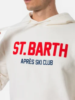 Weißes Herren-Sweatshirt Tribeca mit St. Barth Après-Ski-Stickerei
