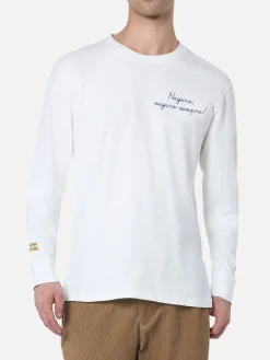Weißes Herren-T-Shirt Luton mit Vacanze Negare-Stickerei | VACANZE DI NATALE SONDERAUSGABE