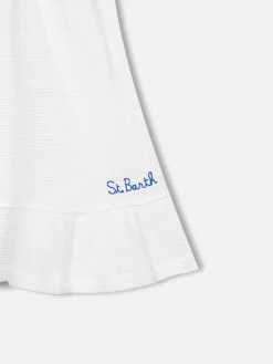 Weißes Häkelkleid für Mädchen