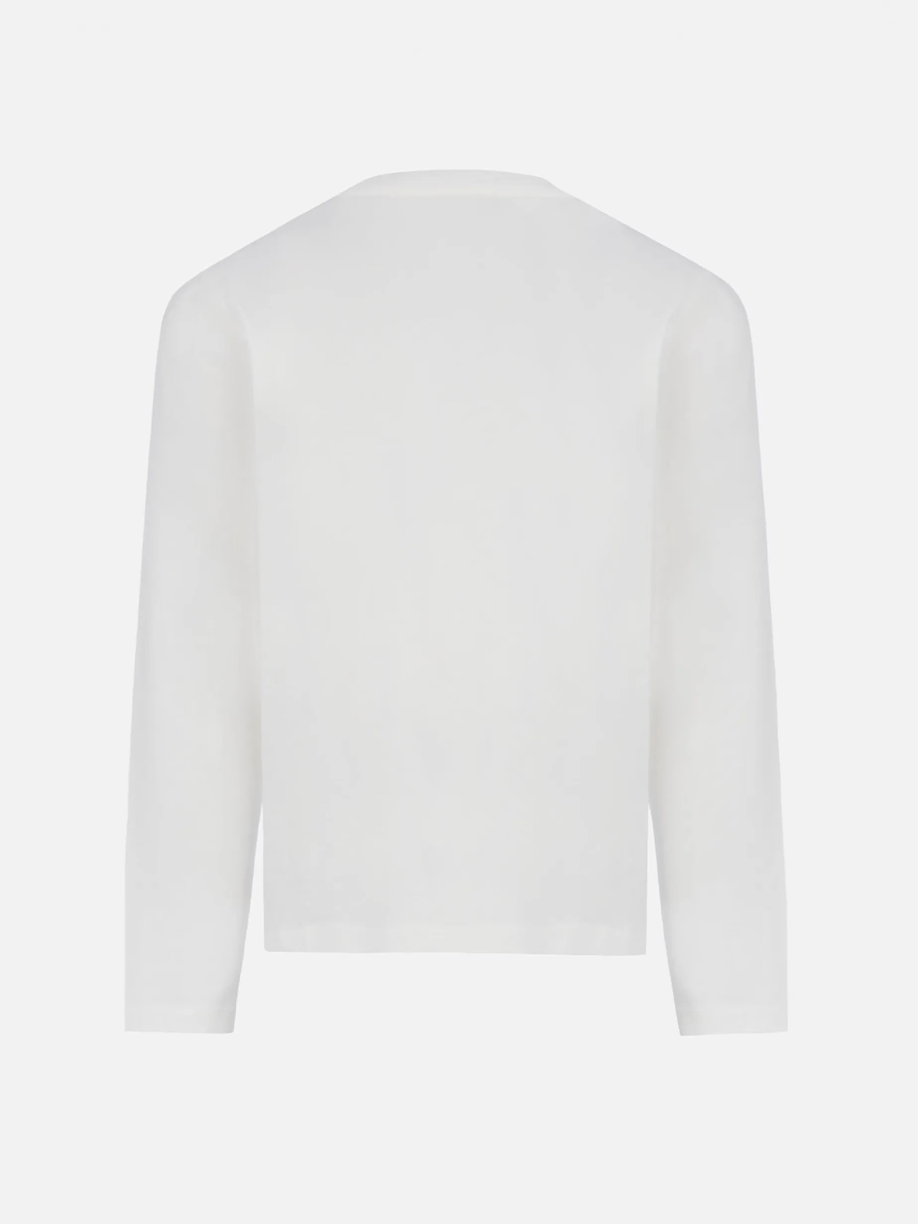 Weißes Langarm-T-Shirt Penny für Mädchen mit Saint Barth-Strass-Logo