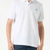 Weißes Piquet-Polo mit St. Barth-Logo mit Vintage-Effekt