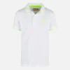 Weißes Piquet-Poloshirt für Jungen mit neongelbem St. Barth-Logo