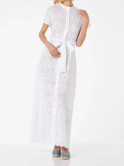 Weißes Sangallo-Kleid für Damen Keira