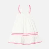 Weißes Sangallo-Kleid für Mädchen