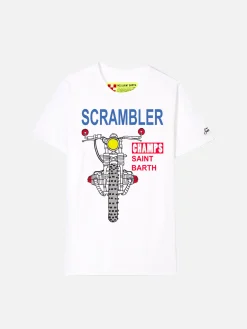 Weißes Scrambler-Baumwoll-T-Shirt