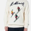 Weisser Herrenpullover Heron mit Jacquard-Print St. Moritz Ski | ST. MORITZ TOP OF THE WORLD SPECIAL EDITION