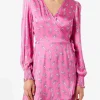Wickelkleid aus Satin mit Paisley-Print