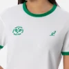 Woan Baumwollfrottee-T-Shirt „Priscilla“ mit Rundhalsausschnitt und Paspelierung | AUSTRALIAN BRAND SPECIAL EDITION
