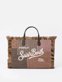Wollhandtasche Colette mit Hahnentritt-Muster