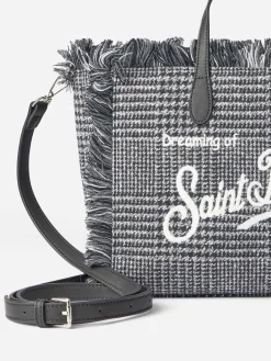 Wollhandtasche Colette mit Prince-of-Wales-Muster und Logo-Stickerei