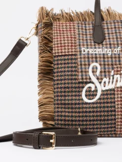 Wollhandtasche Colette mit Hahnentritt-Muster