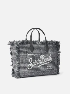 Wollhandtasche Colette mit Prince-of-Wales-Muster und Logo-Stickerei