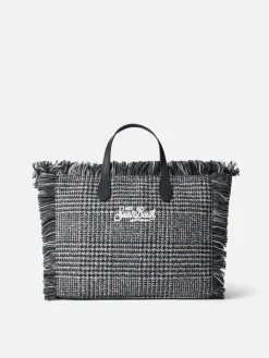 Wollhandtasche Colette mit Prince-of-Wales-Muster und Logo-Stickerei