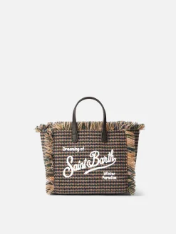 Wollhandtasche „Mini Vanity“ mit Hahnentrittmuster