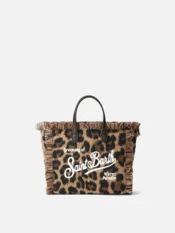 Wollhandtasche Mini Vanity mit Animalier-Muster