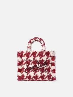 Wollhandtasche „Mini Vanity“ mit großem Hahnentrittmuster