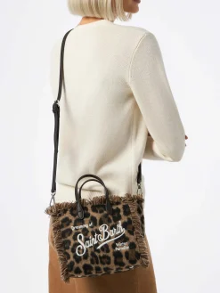 Wollhandtasche Mini Vanity mit Animalier-Muster