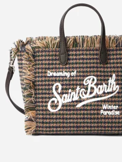 Wollhandtasche „Mini Vanity“ mit Hahnentrittmuster