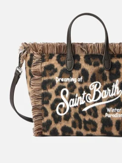 Wollhandtasche Mini Vanity mit Animalier-Muster