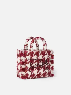 Wollhandtasche „Mini Vanity“ mit großem Hahnentrittmuster