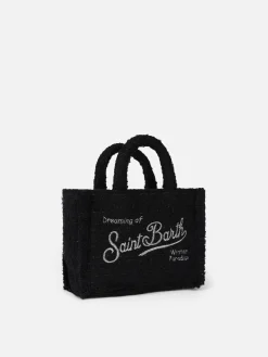 Wollhandtasche Mini Vanity mit schwarzem Tweedmuster