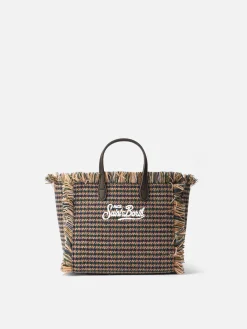 Wollhandtasche „Mini Vanity“ mit Hahnentrittmuster