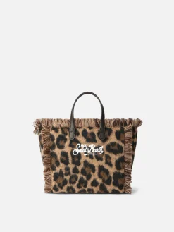 Wollhandtasche Mini Vanity mit Animalier-Muster