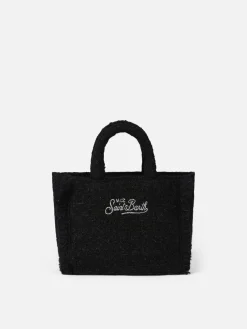 Wollhandtasche Mini Vanity mit schwarzem Tweedmuster