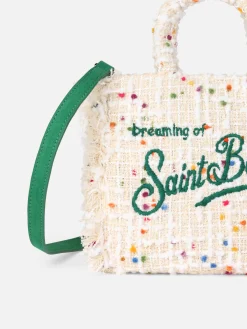 Wollhandtasche Mini Vanity mit weißem Tweedmuster