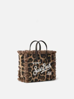 Wollhandtasche Mini Vanity mit Animalier-Muster