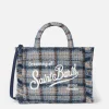 Wollige Handtasche Colette mit Karomuster