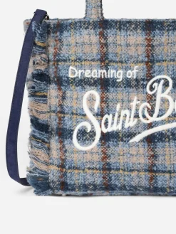 Wollige Handtasche Colette mit Karomuster