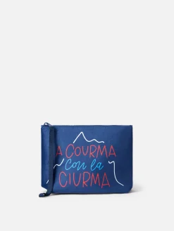 Wollige Pochette Aline mit Courma con la ciurma-Print