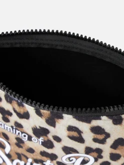 Wollige Pochette Aline mit Animalier-Print