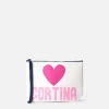Wollpochette Aline mit Love Cortina-Print