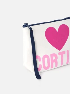 Wollpochette Aline mit Love Cortina-Print
